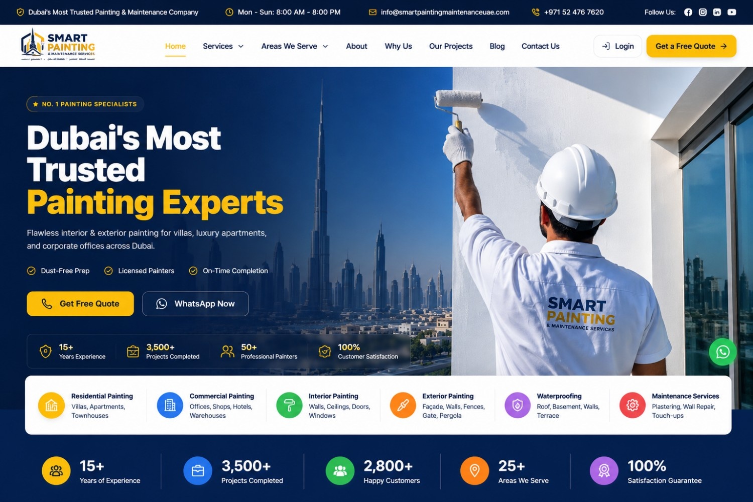 Smart Painting & Maintenance DXB - Painter project by TechWebs